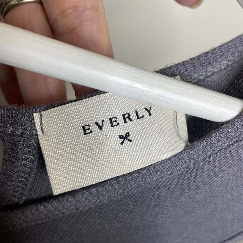 Everly Open Back Micro Ribbed Gray Dress M - Picture 9 of 9
